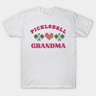 PICKLEBALL GRANDMA, HEART, PADDLE AND BALL, great gift for Grammy, Nana, Grandma T-Shirt